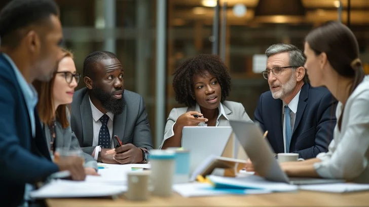 Professional team meeting